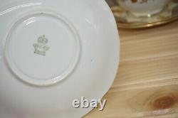 Aynsley 7967 Gray & Gold (6) Cups, 2 1/8 & (6) Saucers, 5 5/8 (B11)