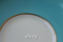 Aynsley Bailey Cabbage Rose Poppy Bouquet Turquoise Gold Teacup Tea Cup Saucer