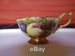 Aynsley Bone China. Cup, Saucer And Side Plate. Orchard Gold. Vintage