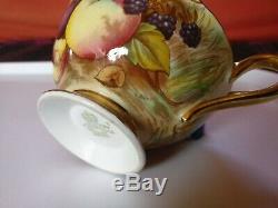 Aynsley Bone China. Cup, Saucer And Side Plate. Orchard Gold. Vintage