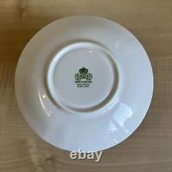 Aynsley Cabbage Roses Cabinet Tea Cup and Saucer Turquoise Blue with Gold Trim