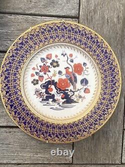 Aynsley Cobalt Blue Gold Gilt Tea Cups & Saucers Tea Set 7866 Lot 9 + 2 Repair