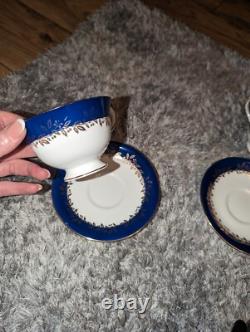 Aynsley Cobalt Blue & Gold Rare Bone China Tea Set