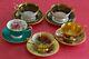 Aynsley Cups Saucers Gold Signed Bailey Assortment Of 5 Sets