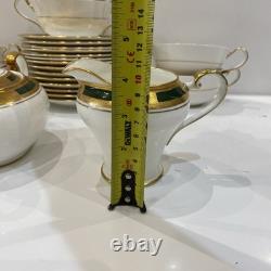 Aynsley Engagement #135 Bone China Dinner Set Gold Encrusted England