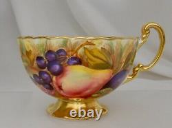 Aynsley Fruit Orchard Gold Cup Saucer Signed 83970