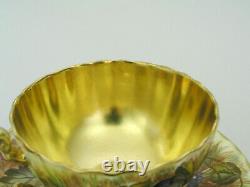 Aynsley Fruit Orchard Gold Footed Cup & Saucer Set Pieces Signed D Jones