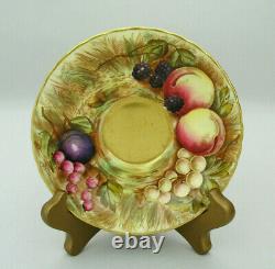 Aynsley Fruit Orchard Gold Footed Cup & Saucer Set Pieces Signed D Jones