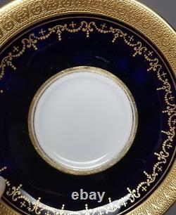 Aynsley GEORGIAN COBALT SMOOTH Tea Cup & Saucer Set 7348 READ