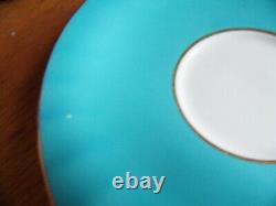 Aynsley Hip Rose Blue Cornflower, Daisy Wheat Ear Pattern Cup Saucer Turquoise