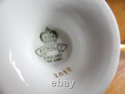Aynsley Hip Rose Blue Cornflower, Daisy Wheat Ear Pattern Cup Saucer Turquoise