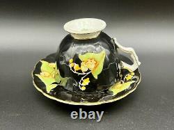 Aynsley Lily of the Valley Black Tea Cup Saucer Set Bone China England
