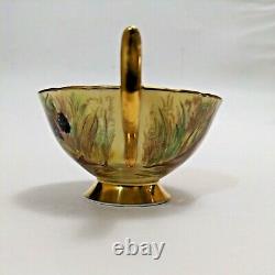 Aynsley Orchard Fruit Gold Cup Saucer Trio Signed D. Jones