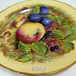 Aynsley Orchard Fruit Gold Cup Saucer Trio Signed D. Jones