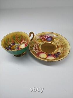 Aynsley Orchard Gold Bone China Cup And Saucer