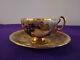 Aynsley'orchard Gold' Cup & Saucer With Gilt Interior By N. Brunt + D Jones