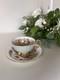 Aynsley Orchard Gold Cup And Saucer, Mint Green Exterior, Signed D. Jones