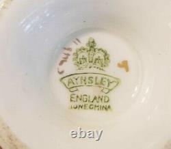 Aynsley Orchard Gold Tea Cup & Saucer Set Signed D. Jones Bone China Antique