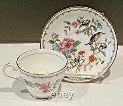 Aynsley Pembroke Bone China 8 SETS Footed Cups and Saucers Excellent