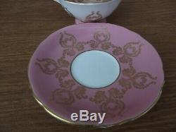 Aynsley Pink / Gold Cup & Saucer J A Bailey Super Cond Free Shipping