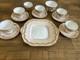 Aynsley Pink & Gold Gilt Teaset For 5 With Cake Plate Teacups & Saucers Vintage