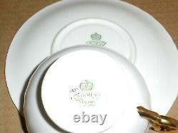 Aynsley Signed J. A. Bailey Floral Cup & Saucer Gold Trim