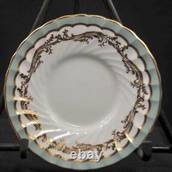 Aynsley Swirl 3 Coffee Can Cups & Saucers 1950-1952 Demitasse Sage Green withGold