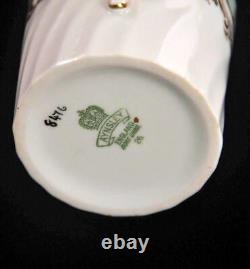 Aynsley Swirl 3 Coffee Can Cups & Saucers 1950-1952 Demitasse Sage Green withGold