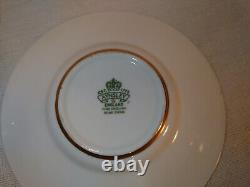 Aynsley Tea Coffee Cup Saucer heavy gilt embossed Gold edge Gilded Orchard rare