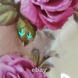 Aynsley Tea Cup Saucer Set pink cabbage rose gold hue interior England vintage