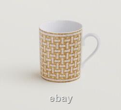 BRAND NEW HERMES Authentic MOSAIQUE AU 24 GOLD MUG