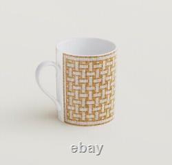 BRAND NEW HERMES Authentic MOSAIQUE AU 24 GOLD MUG