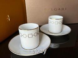 BVLGARI Rosenthal Cup Saucer Pair Set Circle and Square