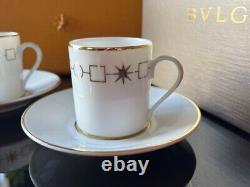 BVLGARI Rosenthal Cup Saucer Pair Set Circle and Square