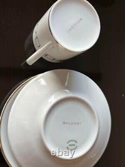 BVLGARI Rosenthal Cup Saucer Pair Set Circle and Square