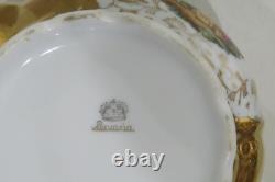 Bavaria China Coffee Set Pot Creamer/Sugar Cups & Saucers 22Gold Karat BAV419