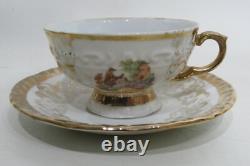 Bavaria China Coffee Set Pot Creamer/Sugar Cups & Saucers 22Gold Karat BAV419