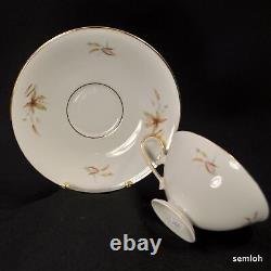 Bavaria Edelstein Set of 4 Cups & Saucers + Extra Saucer Aurora Gold 1929-1972