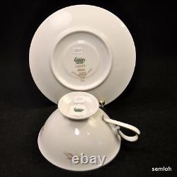 Bavaria Edelstein Set of 4 Cups & Saucers + Extra Saucer Aurora Gold 1929-1972