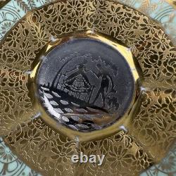 Bavaria Tirschenreuth 710 Tea Cups & Saucers 24K Gold Encrusted Art Deco