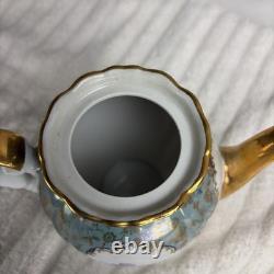 Bavarian Demitasse Tea Set Gold-Rim Teapot Creamer Sugar Bowl 6 Cups & Saucers Bavarian Demitasse Tea Set Gold-Rim Teapot Creamer Sugar Bowl 6 Cups & Saucers