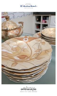 Beautiful 24K gold plated Yamasen fine porcelain dinner & coffee set