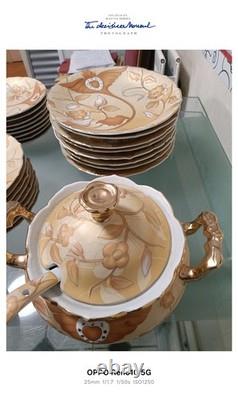 Beautiful 24K gold plated Yamasen fine porcelain dinner & coffee set