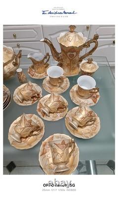 Beautiful 24K gold plated Yamasen fine porcelain dinner & coffee set