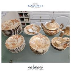 Beautiful 24K gold plated Yamasen fine porcelain dinner & coffee set