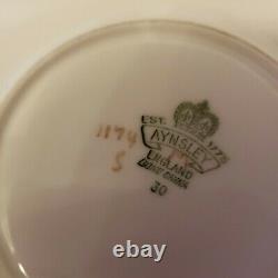 Beautiful Aynsley Black Trio Fruit Orchard-HAND PAINTEDTea Cup, Saucer and plate