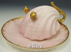 Beautiful Delicate Shell Bone Shaped Gold Gilt Tea Cup & Saucer