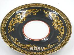 Beautiful Rosenthal Versace Medusa Coffee Cup & Saucer New Unused Red Black Gold