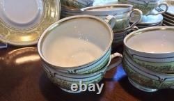 Beautiful Royal Heidelberg Winterling Germany Yellow Cups & Saucers Set Of 11 +