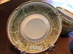 Beautiful Royal Heidelberg Winterling Germany Yellow Cups & Saucers Set Of 11 +